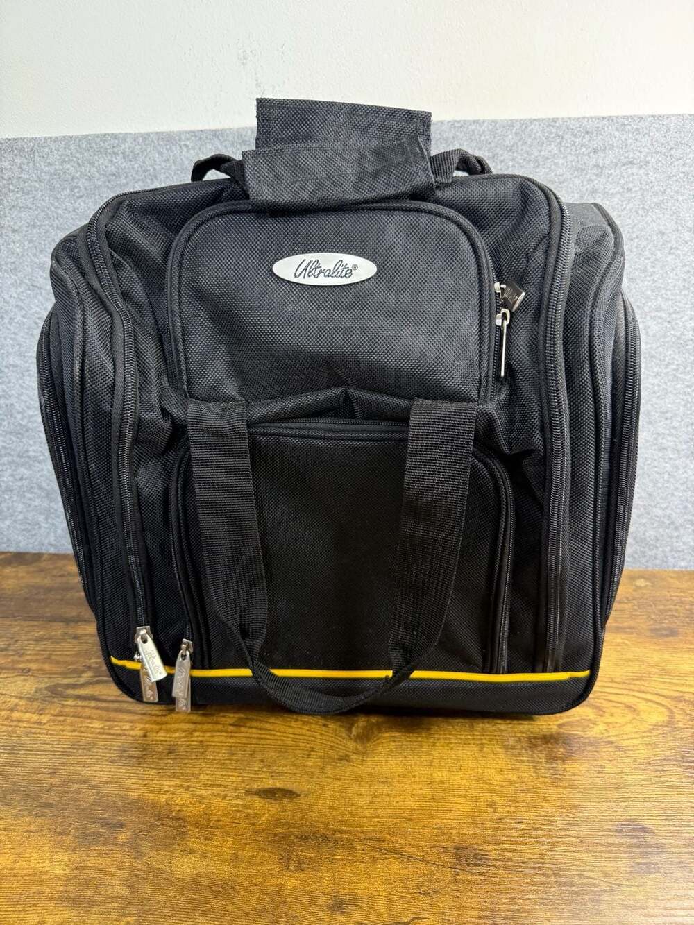 Ultralite Black Travel Toiletry Organizer Bag with Clear Compartments